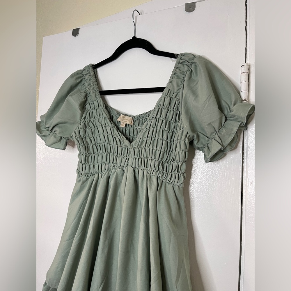 Indulge Instyle Olive green baby Doll Jumper - Picture 2 of 6